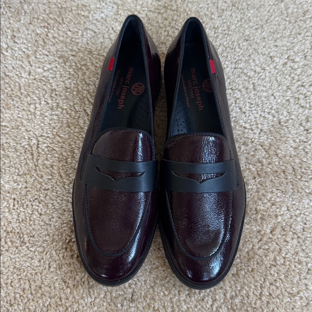 Marc Joseph Dark Burgundy and Black Loafers